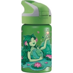 Laken Gaia Παιδικό Μπουκάλι Θερμός Ανοξείδωτο BPA Free με Καλαμάκι Πράσινο 350ml