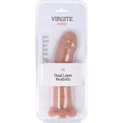 Virgite R27 Dual Layer Ρεαλιστικό Dildo με Βεντούζα 21cm Flesh