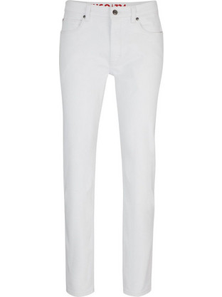 Hugo Boss Ανδρικό Τζιν Παντελόνι Slim Εφαρμογή Λευκό 50509096100