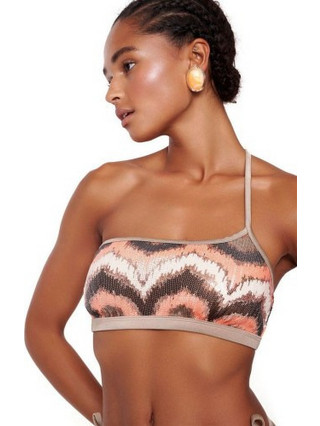 Bluepoint Bikini Top με Έναν Ώμο Ροζ Μπεζ 24066145-47
