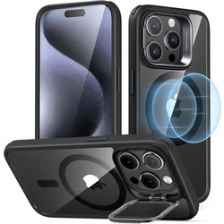 ESR Classic Kickstand Halolock MagSafe Back Cover Clear Black (iPhone 15 Pro)