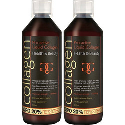 Total Health Solutions Pro-Active Liquid Collagen Lemon με Βιταμίνη C 2x600ml