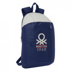 Safta Benetton Varsity Mini Σχολική Τσάντα Πλάτης Γυμνασίου - Λυκείου Navy Μπλε 612406821