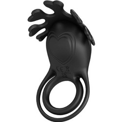 Pretty Love Ruben Vibrator Ring 7 Ελαστικό Δαχτυλίδι Πέους Σιλικόνης με Δόνηση Μαύρο