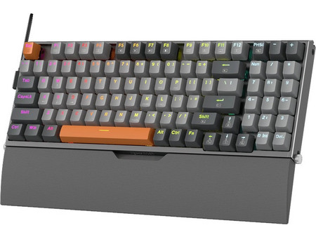 Redragon Olaf K648GG Μηχανικό Gaming Πληκτρολόγιο με Custom Red Διακόπτες RGB Grey