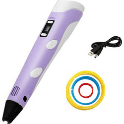 3D Pen με 3 Νήματα PLA Μωβ KLN-301056