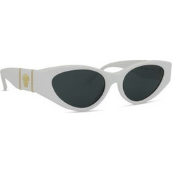 Versace VE4454 31487 Γυναικεία Γυαλιά Ηλίου Cat Eye Κοκάλινα Λευκά με Μαύρο Polarized Φακό
