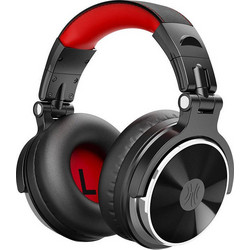 OneOdio Pro10 Ενσύρματα & Ασύρματα Bluetooth Ακουστικά DJ Over Ear Μαύρα Κόκκινα