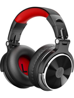 OneOdio Pro10 Ενσύρματα & Ασύρματα Bluetooth Ακουστικά DJ Over Ear Μαύρα Κόκκινα