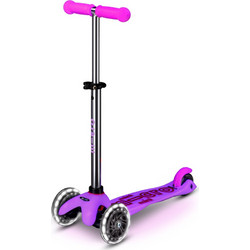 Micro Mini Deluxe Glow Led Παιδικό Πατίνι Τρίτροχο με Φωτάκια Frosty Pink