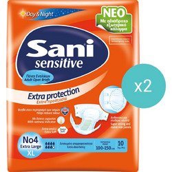 Sani Sensitive No4 XLarge Πάνες Ακράτειας 7 Σταγόνες 2x10τμχ