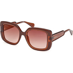 Max & Co CO0096 50F Γυναικεία Γυαλιά Ηλίου Τετράγωνα Κοκάλινα Καφέ με Κόκκινο Degradee Φακό