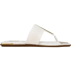 DKNY Deja Δερμάτινα Γυναικεία Σανδάλια Εκρού K4287301-AHK