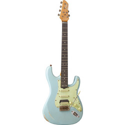 Eko Guitars Aire Relic Ηλεκτρική Κιθάρα ST Style με HSS Μαγνήτες Daphne Blue