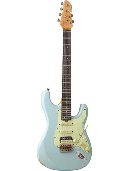 Eko Guitars Aire Relic Ηλεκτρική Κιθάρα ST Style με HSS Μαγνήτες Daphne Blue
