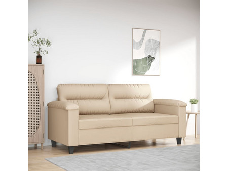 vidaXL Διθέσιος Καναπές Microfiber Εκρού 170x77x80cm 359565