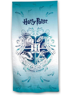Harry Potter Hogwarts Παιδική Πετσέτα Θαλάσσης Microfiber Γαλάζια 140x70cm