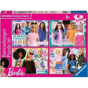 Παιδικό Puzzle Ravensburger 4 in 1 Barbie 4x100 Κομμάτια 01077
