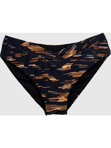 Solano Ψηλόμεσο Bikini Slip Μαύρο Καφέ 30-3531