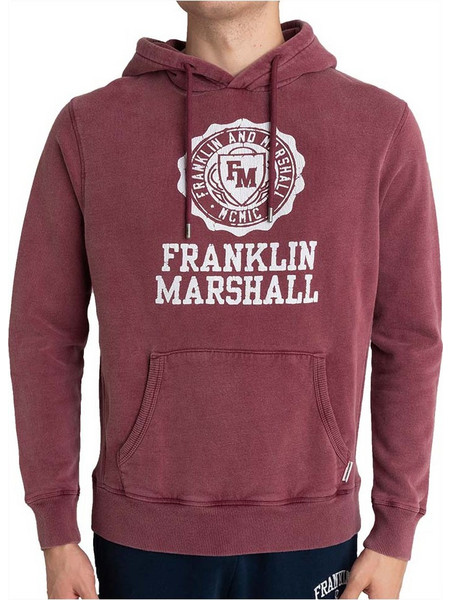 Marshall Framklin Ανδρικό Φούτερ με Κουκούλα & Τσέπες Μπορντό JM5022.000.2003G24-315