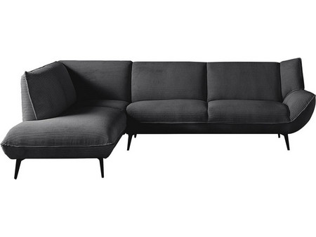 Woodwell Emerald Γωνιακός Καναπές Δεξιά Γωνία Ανθρακί 274x203x88cm Ε9419,31