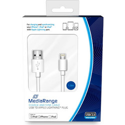 MediaRange MRCS178 USB-A to Lightning Cable 1m White