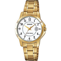 Casio Γυναικείο Ρολόι με Χρυσό Μεταλλικό Μπρασελέ LTP-V004G-7B