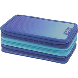 Herlitz Dip Dye Κασετίνα Γεμάτη με 3 Θήκες Navy Μπλε Γαλάζια 50046348