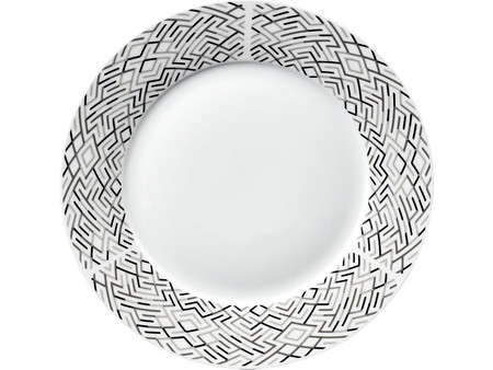 Ankor Γραμμές Πιάτο Ρηχό Πορσελάνης 24cm R2601-095