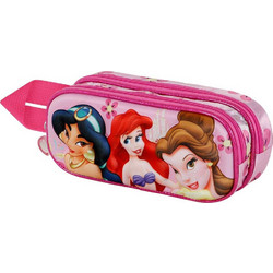 Karactermania Disney Princess Palace 3D Κασετίνα Βαρελάκι με 2 Θήκες Φούξια 06369