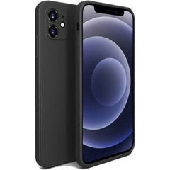 Bodycell Square Liquid Silicon Back Cover Black (iPhone 12)