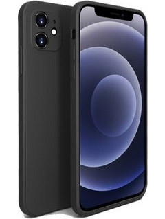 Bodycell Square Liquid Silicon Back Cover Black (iPhone 12)