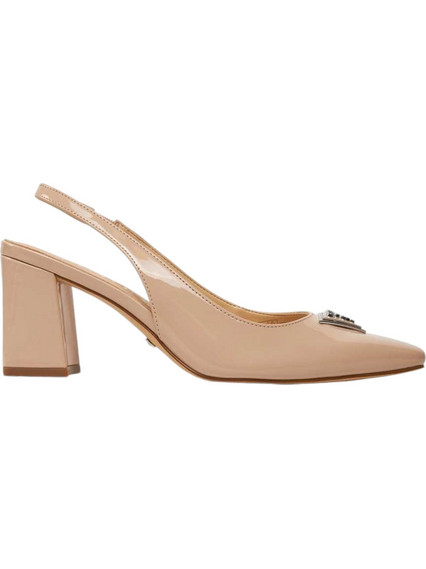 Guess Valinda Γόβες Slingback Δερμάτινες με Χοντρό Ψηλό Τακούνι Nude FLTVALPAF05-NUDE