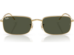 Ray-Ban RB3746 00131 Ανδρικά Γυαλιά Ηλίου Ορθογώνια Μεταλλικά Χρυσά με Μαύρο Φακό