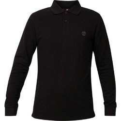 Timberland Ανδρική Μπλούζα Polo Μακρυμάνικη Μαύρη TB0A6VD2001