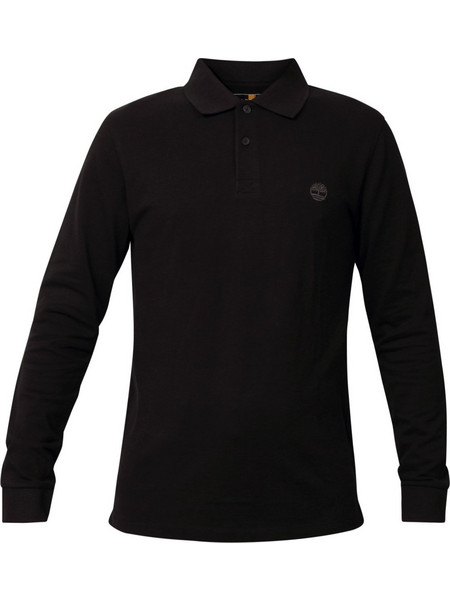 Timberland Ανδρική Μπλούζα Polo Μακρυμάνικη Μαύρη TB0A6VD2001