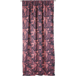 Anna Riska Κουρτίνα Παραθύρου Floral με Τρέσα 280x270 Kim 5 Bordeaux
