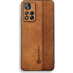 Bodycell Pattern Leather Back Cover Brown (Xiaomi Redmi Note 11 Pro Plus 5G)