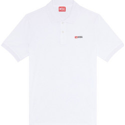 Diesel Ανδρική Μπλούζα Polo Κοντομάνικη Λευκή A040870JMAD100