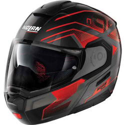 Nolan N90-3 Black Red 44 Κράνος Μηχανής Flip-Up 1630gr