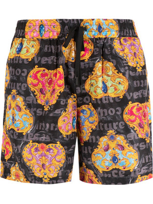 Versace Heart Ανδρικό Μαγιό Σορτς με Σχέδια Μαύρο 76GAD113CQ01S-899