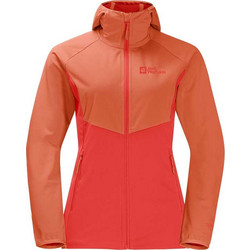 Jack Wolfskin Go Hike Αθλητικό Γυναικείο Μπουφάν Softshell Μακρύ Αδιάβροχο Αντιανεμικό Πορτοκαλί 1306862-2184