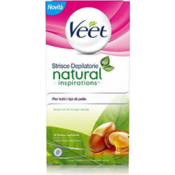 Veet Natural Inspirations Argan Oil Ταινίες Αποτρίχωσης για Πρόσωπο για Ευαίσθητες Επιδερμίδες 16τμχ