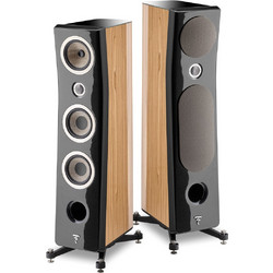 Focal Kanta No2 Ζεύγος Ηχείων Hi-Fi Δαπέδου 300W 3 Δρόμων Black Lacquer Walnut High Gloss