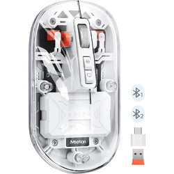 Meetion MT-BTM005 Ασύρματο Bluetooth Ποντίκι White Transparent