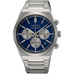 Seiko Conceptual Ανδρικό Ρολόι Χρονογράφος με Ασημί Μεταλλικό Μπρασελέ SSB453P1