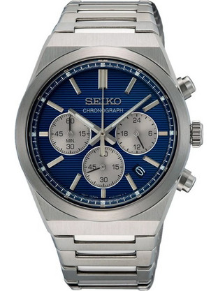Seiko Conceptual Ανδρικό Ρολόι Χρονογράφος με Ασημί Μεταλλικό Μπρασελέ SSB453P1