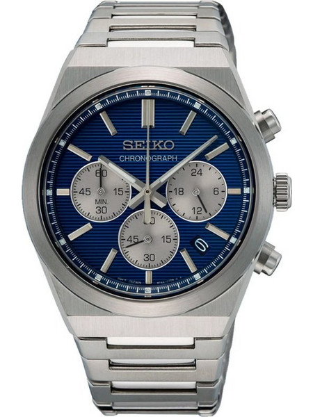 Seiko Conceptual Ανδρικό Ρολόι Χρονογράφος με Ασημί Μεταλλικό Μπρασελέ SSB453P1