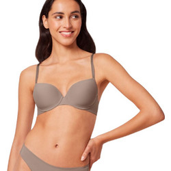 Triumph Pure Micro Σουτιέν Balconette Push Up με Μπανέλα Ανθρακί 10217445-1546