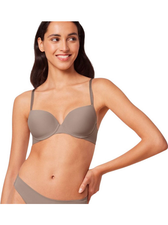 Triumph Pure Micro Σουτιέν Balconette Push Up με Μπανέλα Ανθρακί 10217445-1546